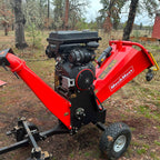 8 inch ZONSEN E-Start 1000cc 35hp Gas Powered 4 - Wheel Drum Wood Chipper with Taillight , B200
