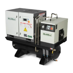 10HP Combined Rotary Screw Air Compressor with Dryer & 66-Gal ASME Tank | 32 CFM, 116 PSI, 460V 3-Phase - Industrial Grade