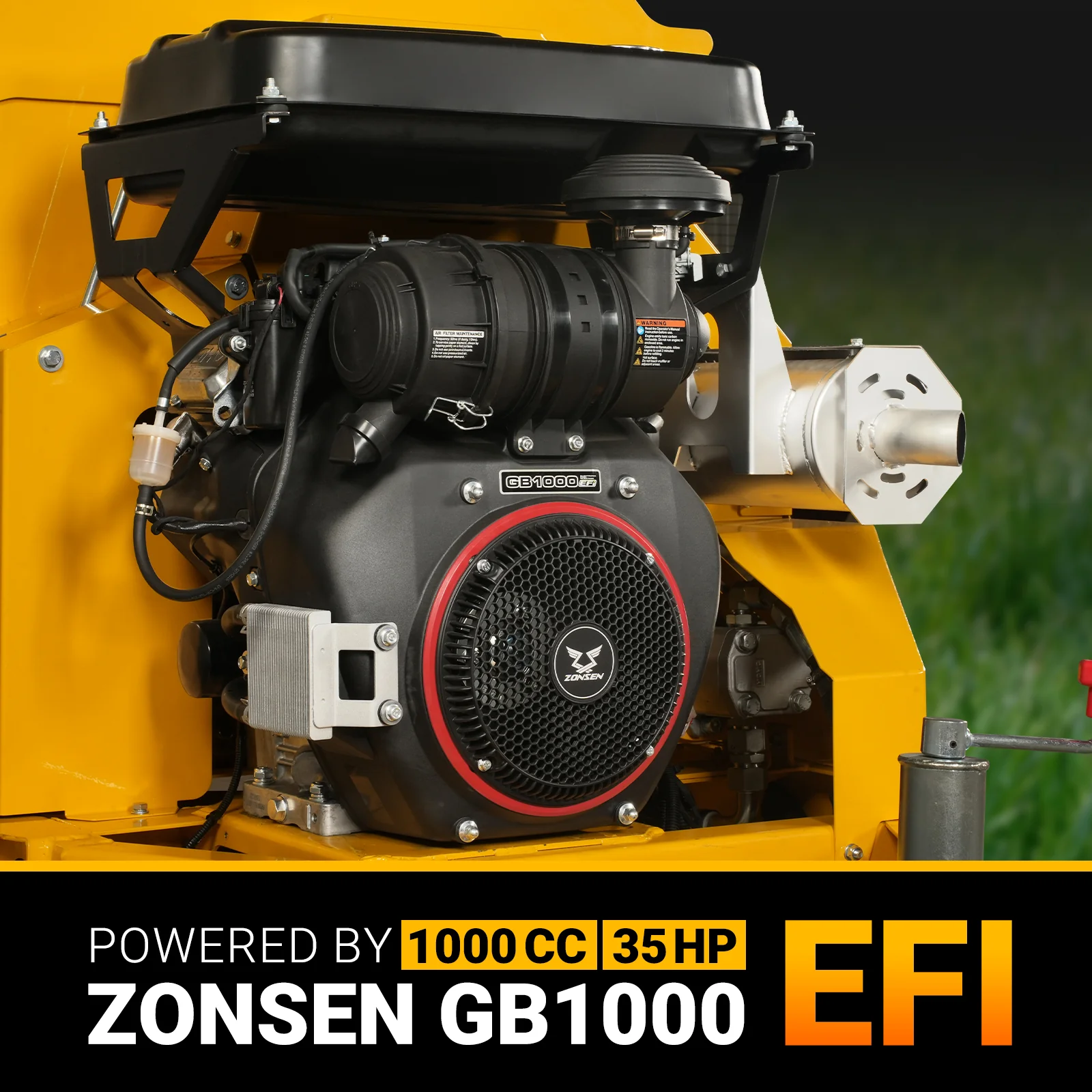 35hp 1000cc ZONSEN E-Start 8 inch Gas Powered Commerical Wood Chipper with Intelligent Hydraulic Feeding System , CROBA TX1000 - Image 4